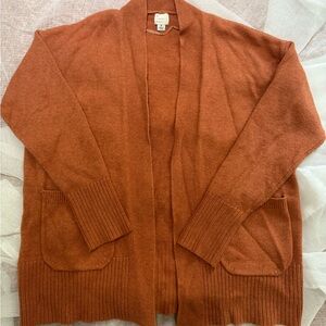 Orange Knitted Cardigan